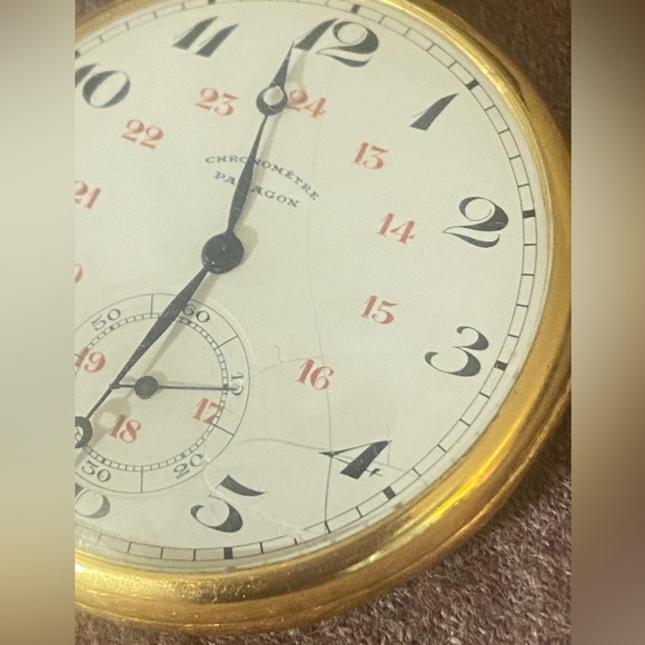 HP 🎉 1900s Paragon Chronometer 18k Pocket Watch - Picture 7 of 15